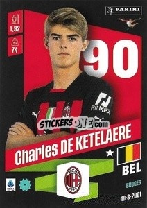 Sticker Charles De Ketelaere - Calciatori 2022-2023 - Panini