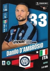 Figurina Danilo D'Ambrosio - Calciatori 2022-2023 - Panini