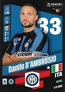 Sticker Danilo D'Ambrosio - Calciatori 2022-2023 n. 175 - Panini