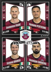 Figurina Domenico Frare / Romano Perticone / Simone Branca / Giuseppe Carriero - Calciatori 2022-2023 - Panini