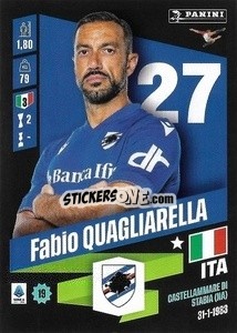 Sticker Fabio Quagliarella - Calciatori 2022-2023 n. 433 - Panini