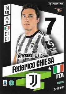 Figurina Federico Chiesa - Calciatori 2022-2023 - Panini