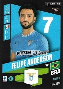 Figurina Felipe Anderson - Calciatori 2022-2023 - Panini