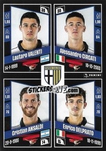 Sticker Lautaro Valenti / Alessandro Circati / Cristian Ansaldi / Enrico Delprato