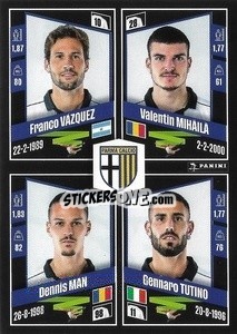 Figurina Franco Vázquez / Valentin Mihaila / Dennis Man / Gennaro Tutino - Calciatori 2022-2023 - Panini