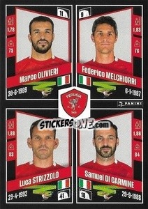 Figurina Marco Olivieri / Federico Melchiorri / Luca Strizzolo / Samuel Di Carmine - Calciatori 2022-2023 - Panini