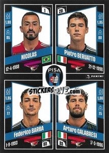 Sticker Nicolas / Pietro Beruatto / Federico Barba / Arturo Calabresi - Calciatori 2022-2023 - Panini