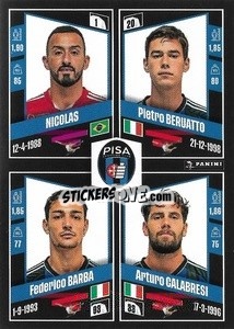 Cromo Nicolas / Pietro Beruatto / Federico Barba / Arturo Calabresi - Calciatori 2022-2023 - Panini