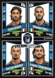 Cromo Ettore Gliozzi / Giuseppe Sibilli / Gaetano Masucci / Ernesto Torregrossa - Calciatori 2022-2023 - Panini