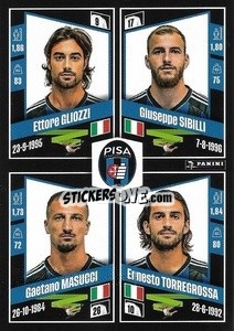 Figurina Ettore Gliozzi / Giuseppe Sibilli / Gaetano Masucci / Ernesto Torregrossa - Calciatori 2022-2023 - Panini