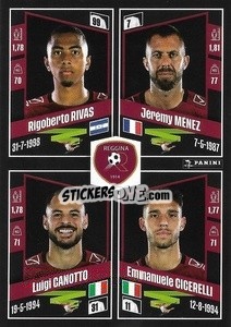 Cromo Rigoberto Rivas / Jérémy Ménez / Luigi Canotto / Emmanuele Cicerelli - Calciatori 2022-2023 - Panini