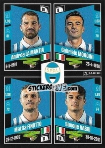 Figurina Andrea La Mantia / Gabriele Moncini / Mattia Finotto / Simone Rabbi - Calciatori 2022-2023 - Panini