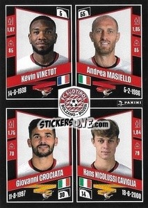 Figurina Kévin Vinetot / Andrea Masiello / Giovanni Crociata / Hans Nicolussi Caviglia - Calciatori 2022-2023 - Panini