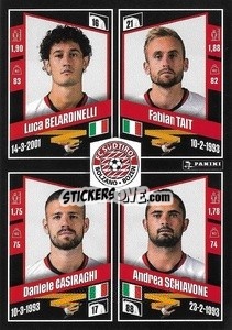 Sticker Luca Belardinelli / Fabian Tait / Daniele Casiraghi / Andrea Schiavone - Calciatori 2022-2023 - Panini