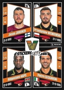 Figurina Jesse Joronen / Przemyslaw Wisniewski / Ridgeciano Haps / Pietro Ceccaroni - Calciatori 2022-2023 - Panini