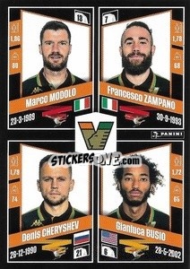 Sticker Marco Modolo / Francesco Zampano / Denis Cheryshev / Gianluca Busio - Calciatori 2022-2023 n. 643 - Panini