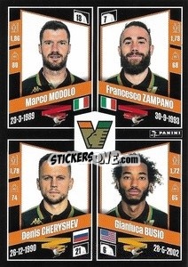 Cromo Marco Modolo / Francesco Zampano / Denis Cheryshev / Gianluca Busio - Calciatori 2022-2023 - Panini