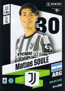 Figurina Matías Soulé - Calciatori 2022-2023 - Panini