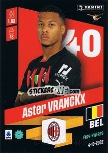 Sticker Aster Vranckx - Calciatori 2022-2023 - Panini