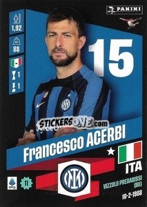 Figurina Francesco Acerbi - Calciatori 2022-2023 - Panini