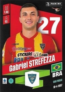 Figurina Gabriel Strefezza - Calciatori 2022-2023 - Panini