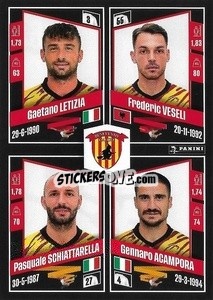 Sticker Gaetano Letizia / Frédéric Veseli / Pasquale Schiattarella / Gennaro Acampora - Calciatori 2022-2023 - Panini