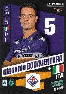 Figurina Giacomo Bonaventura - Calciatori 2022-2023 - Panini