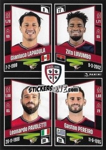 Cromo Gianluca Lapadula / Zito Luvumbo / Leonardo Pavoletti / Gastón Pereiro - Calciatori 2022-2023 - Panini