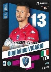 Sticker Guglielmo Vicario - Calciatori 2022-2023 - Panini