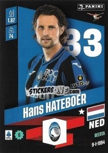 Sticker Hans Hateboer - Calciatori 2022-2023 - Panini