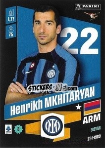 Sticker Henrikh Mkhitaryan - Calciatori 2022-2023 n. 186 - Panini