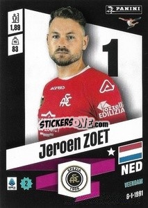 Sticker Jeroen Zoet - Calciatori 2022-2023 - Panini
