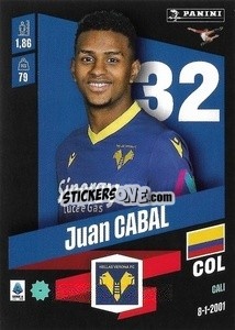 Cromo Juan Cabal - Calciatori 2022-2023 - Panini