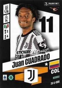 Sticker Juan Cuadrado - Calciatori 2022-2023 - Panini