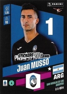 Cromo Juan Musso - Calciatori 2022-2023 - Panini