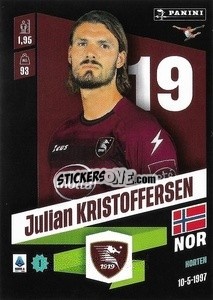 Sticker Julian Kristoffersen - Calciatori 2022-2023 - Panini