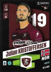 Cromo Julian Kristoffersen - Calciatori 2022-2023 - Panini