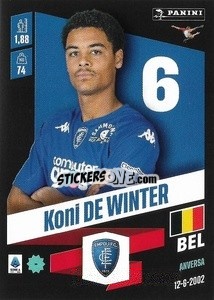 Figurina Koni De Winter - Calciatori 2022-2023 - Panini