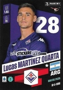 Cromo Lucas Martínez Quarta - Calciatori 2022-2023 - Panini