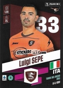 Figurina Luigi Sepe - Calciatori 2022-2023 - Panini