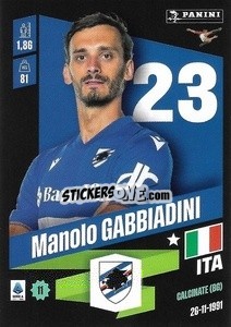 Figurina Manolo Gabbiadini - Calciatori 2022-2023 - Panini
