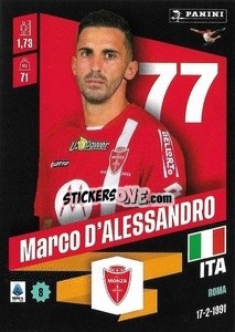 Cromo Marco D'Alessandro - Calciatori 2022-2023 - Panini