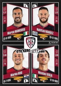 Sticker Marco Mancosu / Nahitan Nández / Marko Rog / Nicolas Viola - Calciatori 2022-2023 - Panini