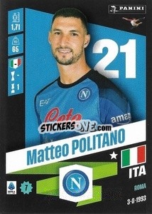 Cromo Matteo Politano - Calciatori 2022-2023 - Panini