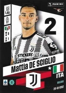 Sticker Mattia De Sciglio - Calciatori 2022-2023 n. 202 - Panini