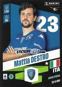 Sticker Mattia Destro - Calciatori 2022-2023 - Panini