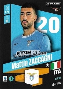 Figurina Mattia Zaccagni - Calciatori 2022-2023 - Panini