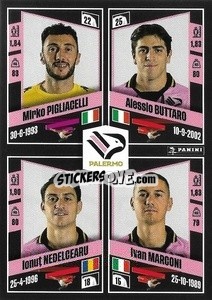 Sticker Mirko Pigliacelli / Alessio Buttaro / Ionuț Nedelcearu / Ivan Marconi - Calciatori 2022-2023 - Panini