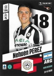 Cromo Nehuén Pérez - Calciatori 2022-2023 - Panini