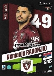 Sticker Nemanja Radonjić - Calciatori 2022-2023 n. 513 - Panini